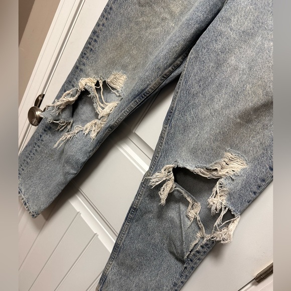 Zara Ripped, Denim, Distressed Jeans Size 4 High-Waisted - Picture 2 of 6